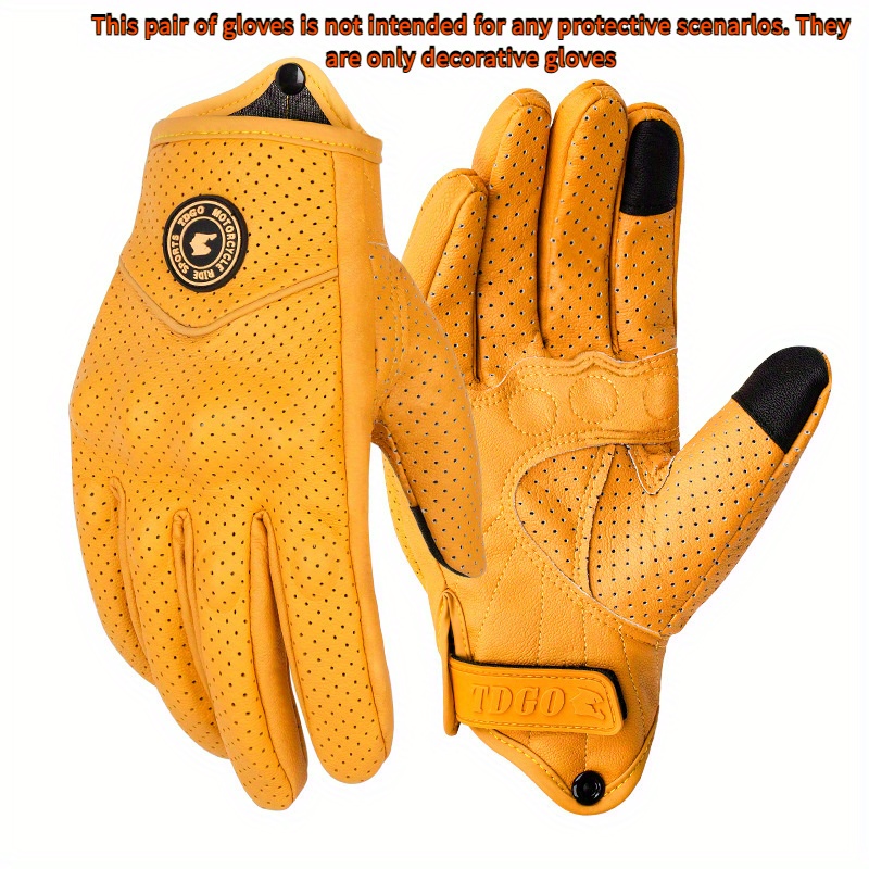 Leather Work Winter Gloves - Motorcycle Gloves Windproof and Waterproof Leather