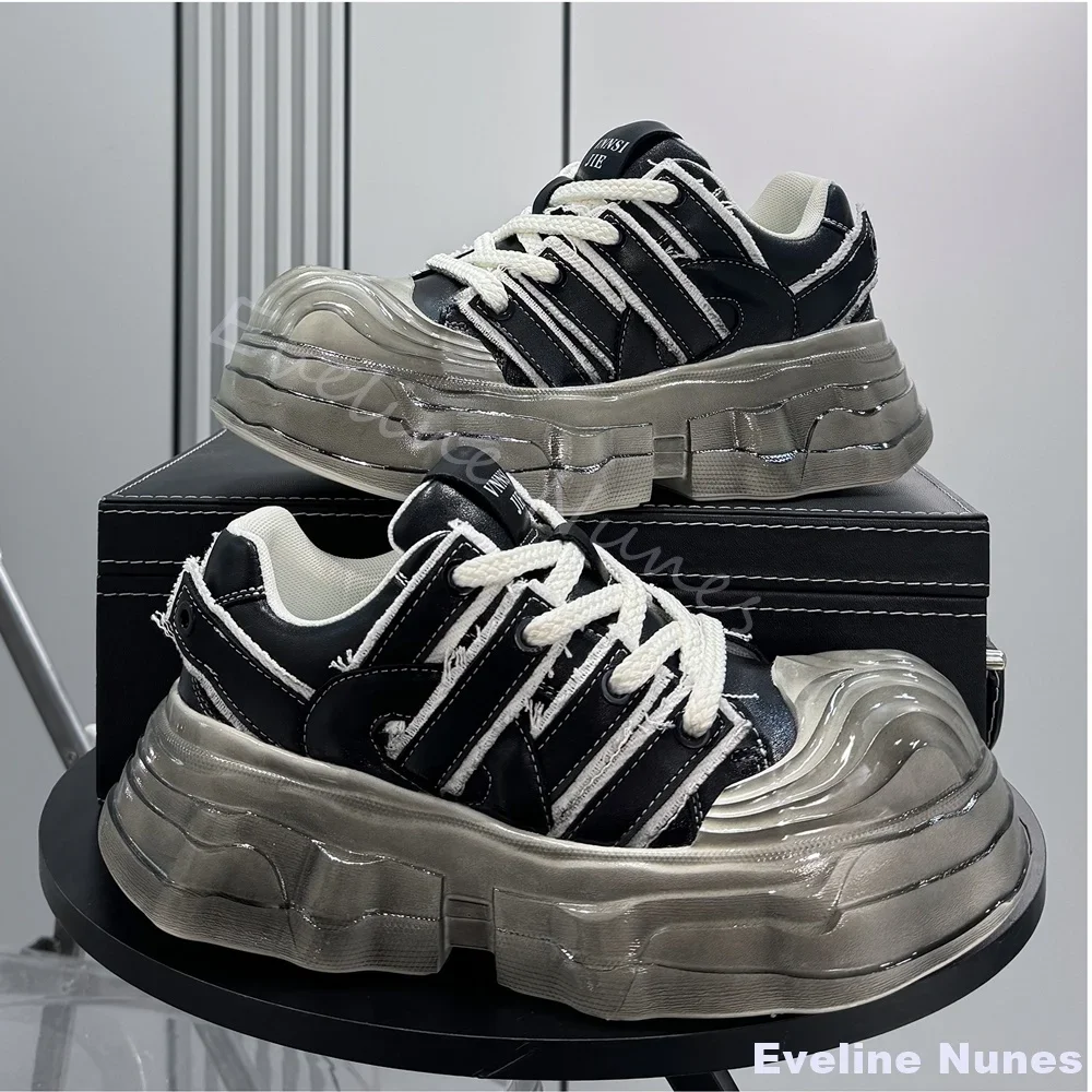 Transparent Platform Sneakers  - Unique Leather Work review and price