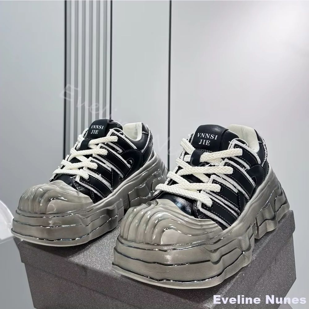 Transparent Platform Sneakers  - Unique Leather Work review and price