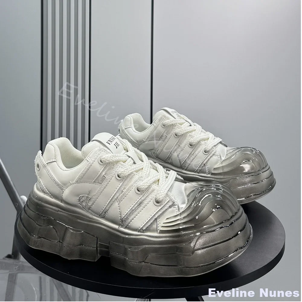 Transparent Platform Sneakers  - Unique Leather Work review and price