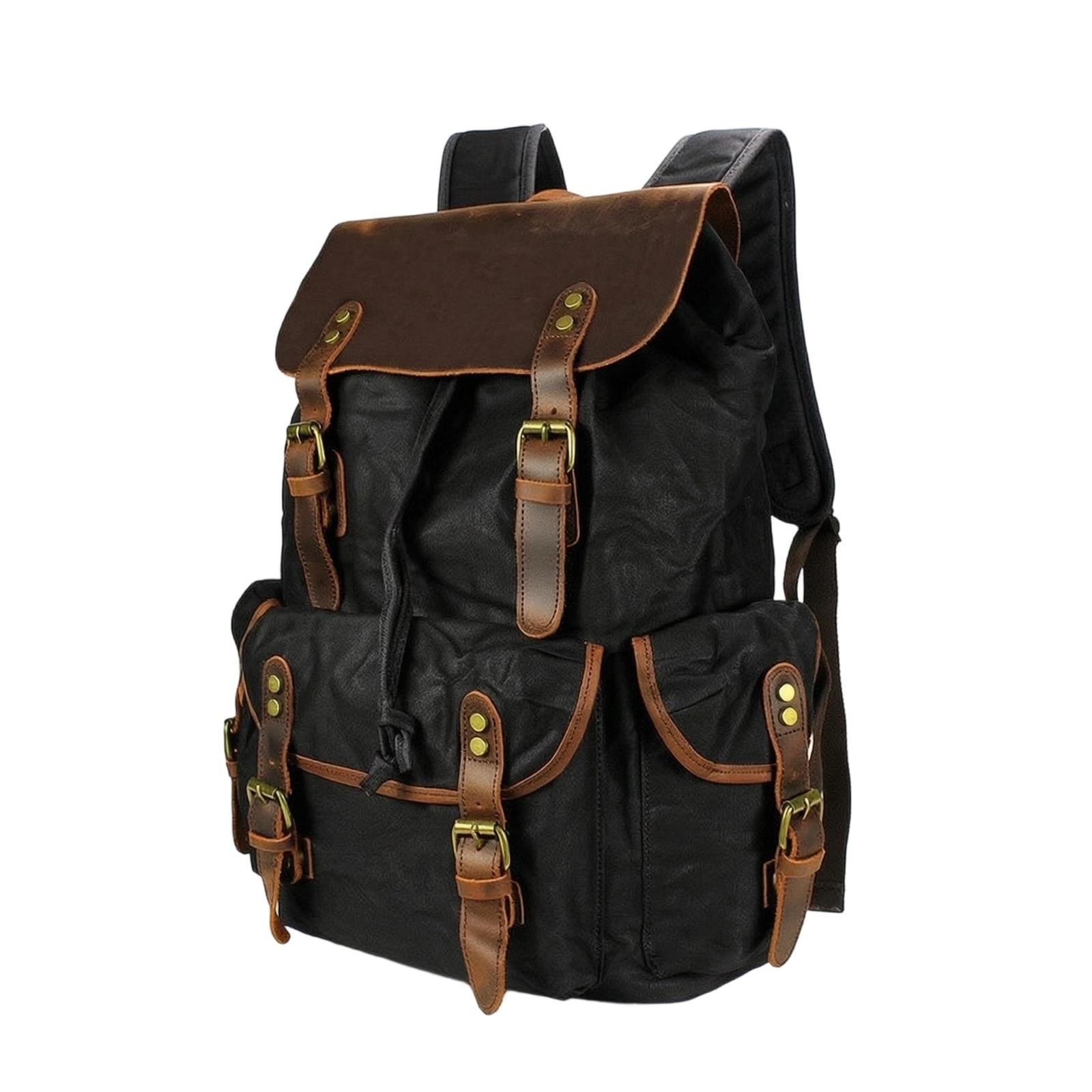 Canvas Travel Pack Durable Wax - Leather Work Rucksack review and price