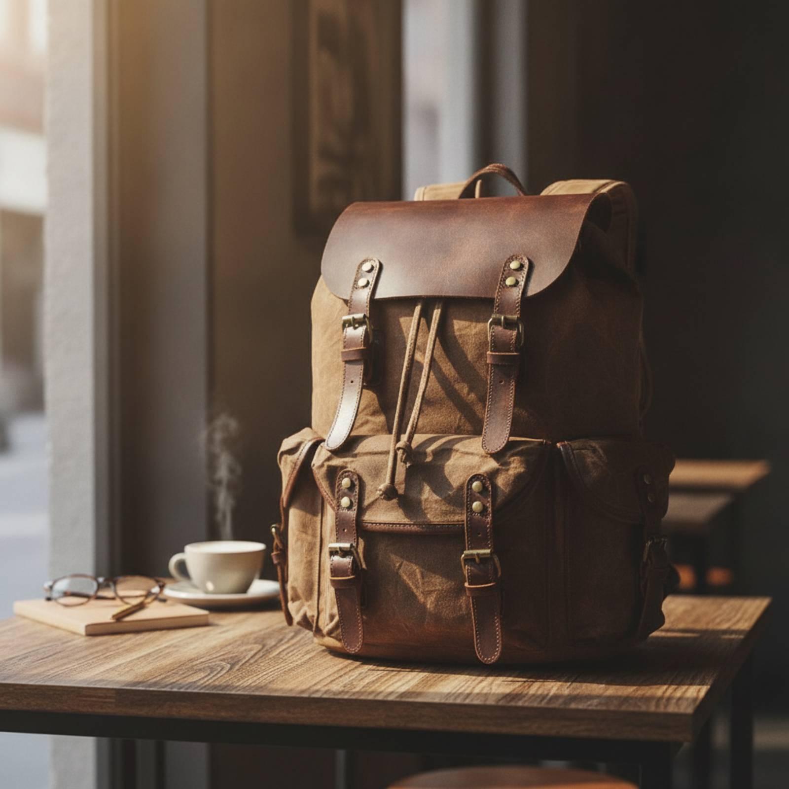 Canvas Travel Pack Durable Wax - Leather Work Rucksack review and price