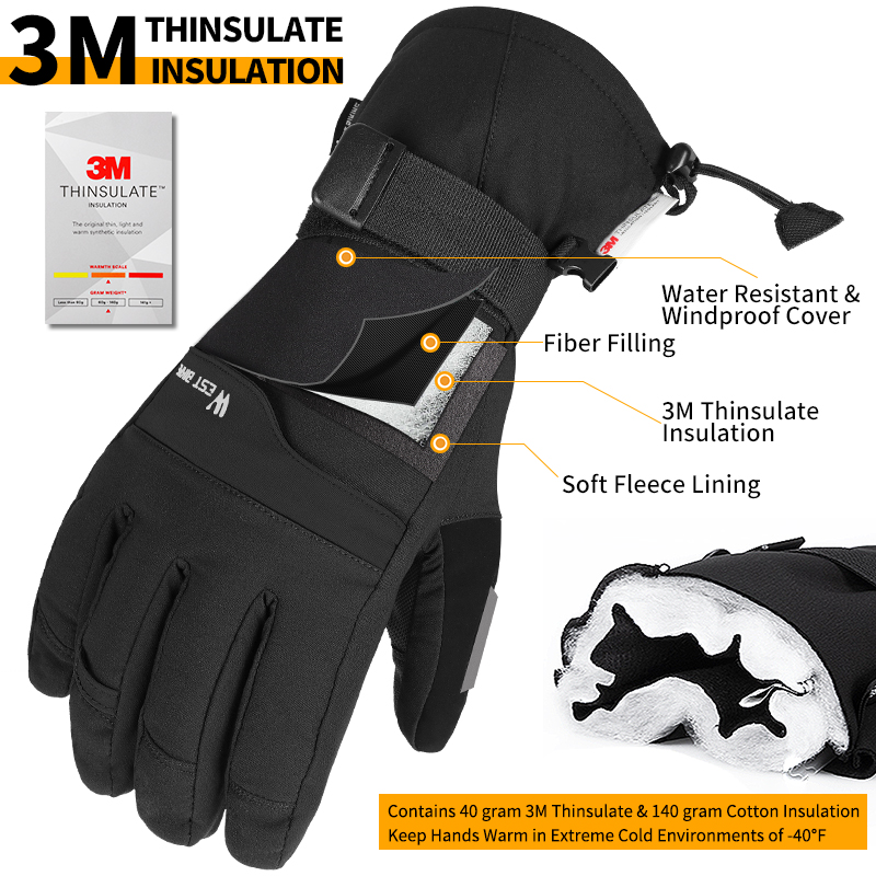 WEST BIKING  Winter 2 Pairs Su - Leather Work Winter Gloves review and price