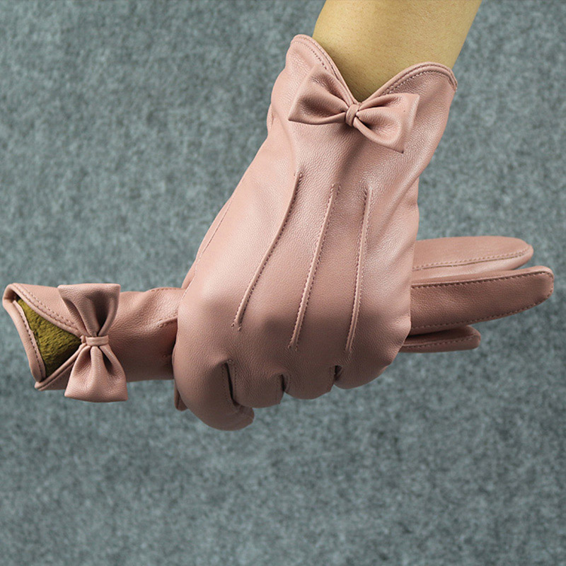 High Quality Leather Female Fa - Leather Work Winter Gloves review and price