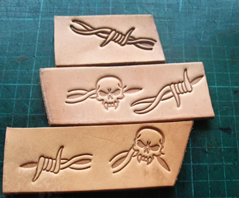 5pcs Thorns and skull pattern  - Unique Leather Work review and price