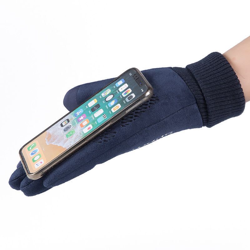 Men Winter Suede Leather Plush - Leather Work Winter Gloves review and price