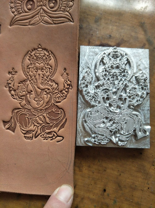 Ganesha pattern Hand-work uniq - Unique Leather Work review and price