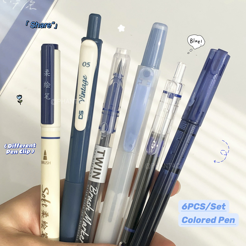 6PCS Colored Calligraphy Pen M - Pentel Pen Energel review and price