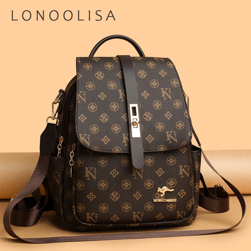 Vintage Printed Backpack High  - Leather Work Rucksack review and price