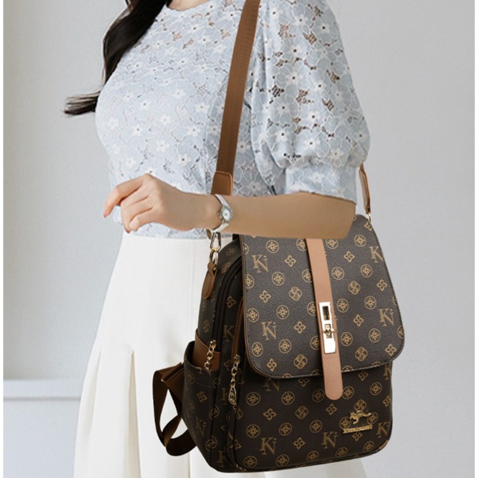 Vintage Printed Backpack High  - Leather Work Rucksack review and price