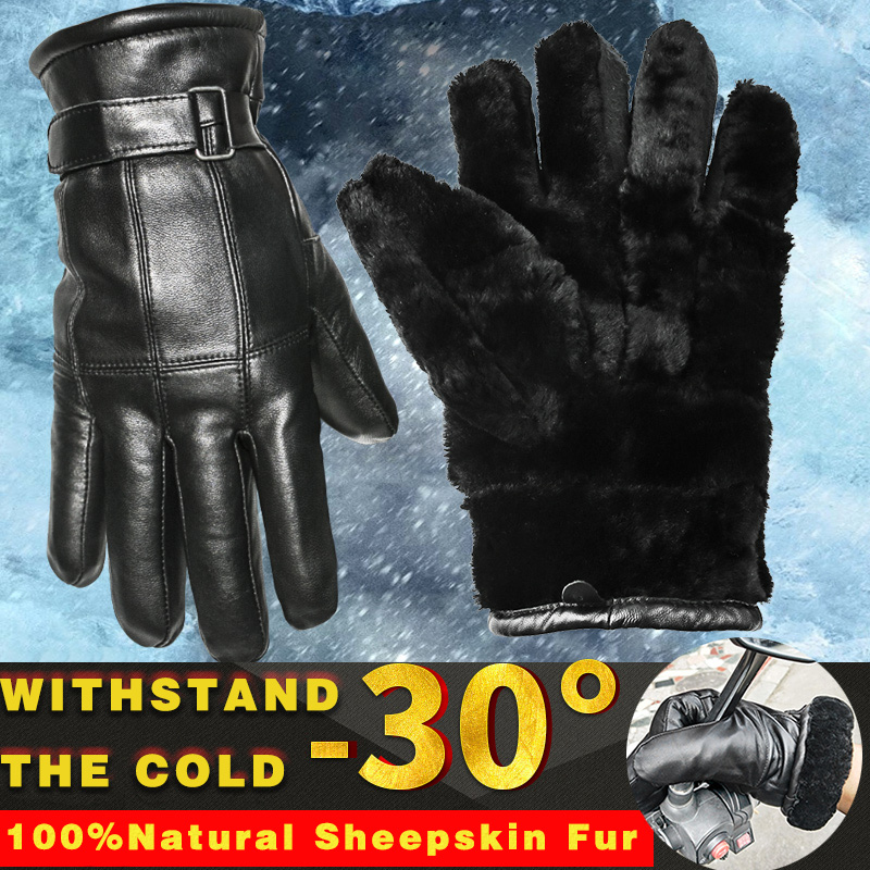 Leather Gloves Men's Sheepskin - Leather Work Winter Gloves review and price