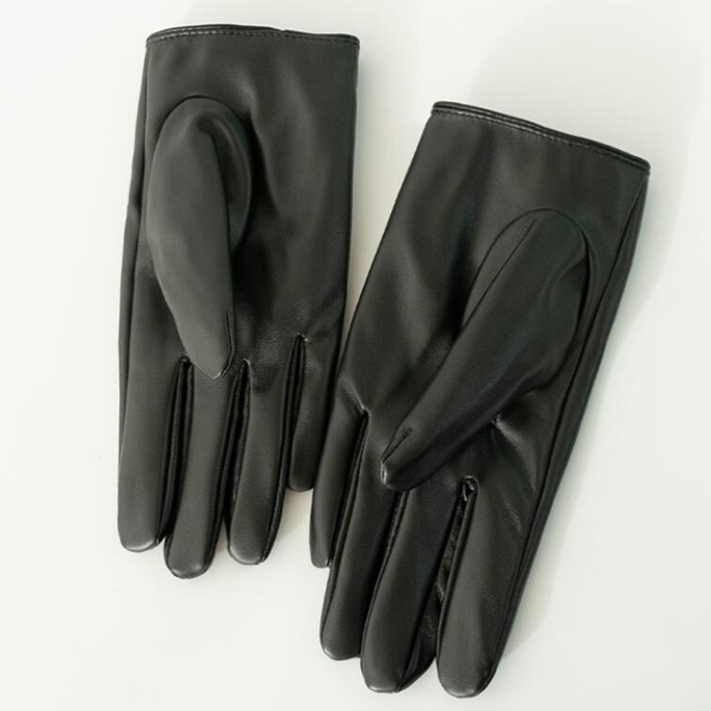 Women's Hollow Peach Heart PU  - Leather Work Winter Gloves review and price